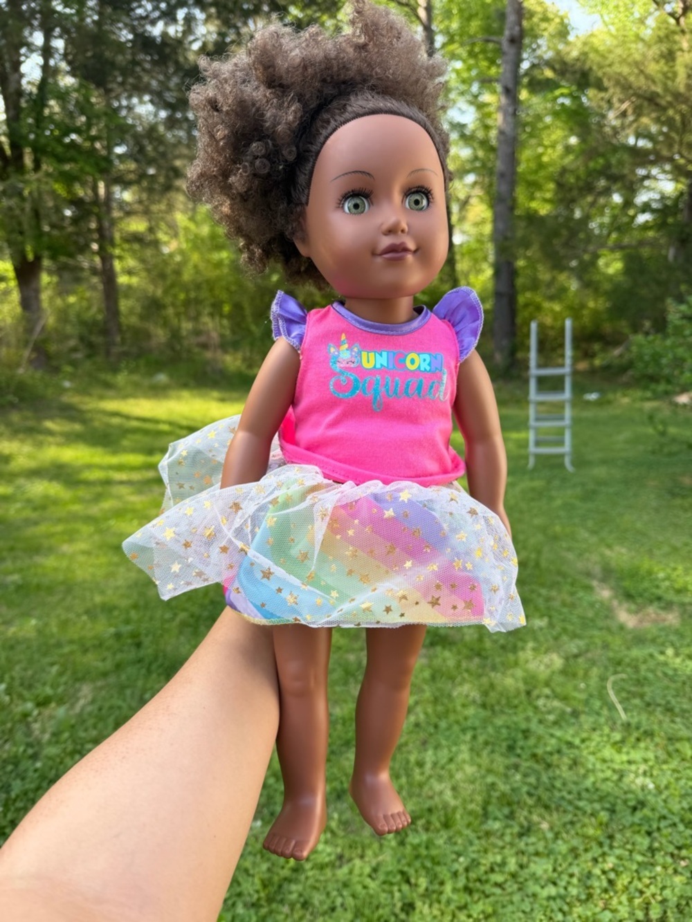 City toy  Pink 'Unicorn Squad' Girls Doll with Rainbow Tulle Skirt - Picture 3 of 4